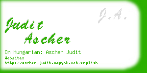 judit ascher business card